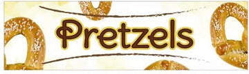 Winco EDM-2PRS, 5-3/4" X 16-1/8" Rectangular Plastic Pretzel Sign for EDM-2, Food Display, Pretzel Merchandiser