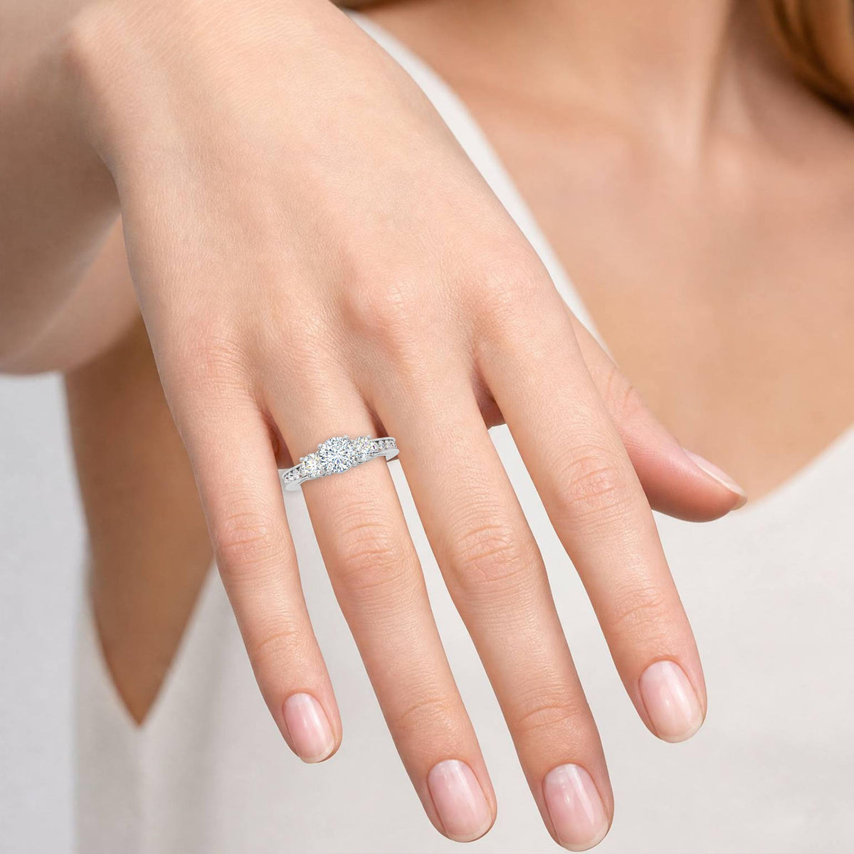 Platinum 1.8 CTW Round Cut Channel Set 3 Three Stone Diamond Engagement Ring by Houston Diamond District – Model F#41 PLT S#9.5 RI5446W-6.96