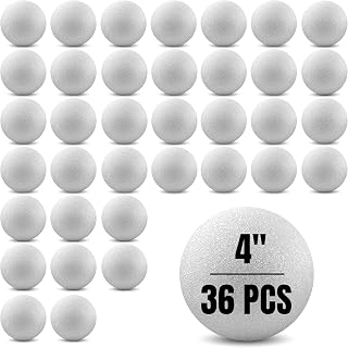 Hygloss Products Foam Balls - Bulk Pack - Craft Foam (XPS) for Projects, Arts, & Crafts, 4-Inch, White, 36 Pieces
