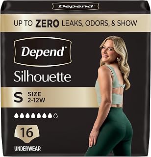 Depend Silhouette Incontinence Underwear for Women, Small, 16 Count