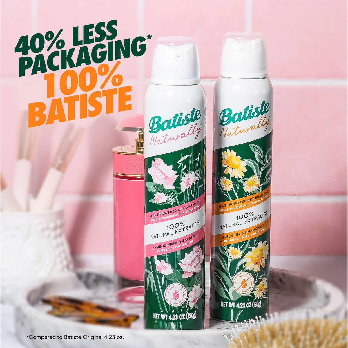 Natural - Green Tea Chamomile 4.23 oz. by Batiste – 4.23 Ounce (Pack of 1), Clear