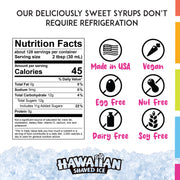 Snow Cone and Shaved Ice Machine Featuring Blade Adjustment Knob Bundled with Hawaiian Shaved Ice Syrup Gallon 4-Pack – 2 ounces, Model S777