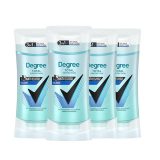 Antiperspirant for Women Pure Clean 2.6 oz by Degree – 2.6 Ounce (Pack of 4), White, Pack of 4, Model 10079400484151