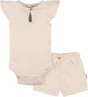 Gerber Baby Girls' Bodysuit and Shorts Set