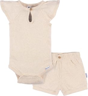 Gerber Baby Girls' Bodysuit and Shorts Set