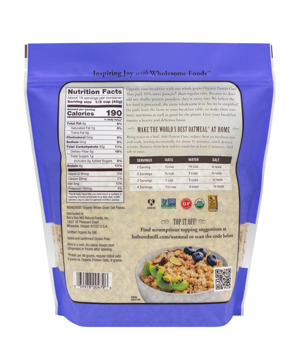 Bob's Red Mill 32 Ounce (Pack of 4) / 4 Breakfast Foods