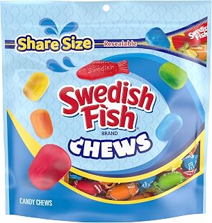 Swedish Fish Chews Soft & Chewy Candy, Share Size, 8.12 oz
