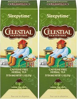 Celestial Seasonings Sleepytime Herbal Tea, 25 Tea Bags, (Pack of 2)