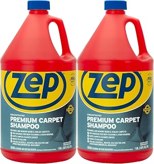 Zep Premium Carpet Shampoo 128 ounce ZUPXC128 (Pack of 2) Deep Cleaning and Stain Removal