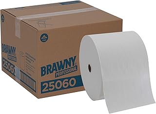 Brawny Professional H700 Disposable Cleaning Towel by GP PRO (Georgia-Pacific); Long Distance Roll; White; 25060; 1 Roll of 800 Cloths