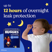 Overnites Diapers Size by HUGGIES – Size 5, Rubber, Multi-color, Pack of 50, Model 00036000535990