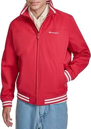 Champion Men's Water Resistant Varsity Bomber Jacket With Flex Stand Collar