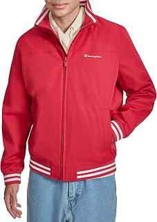 Champion Men's Water Resistant Varsity Bomber Jacket With Flex Stand Collar