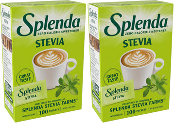 Stevia Zero Calorie Sweetener by SPLENDA – 100 Count (Pack of 2), Pack of 200, Model TL-GMLW-H1PH
