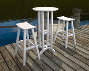 ® Bar Table by Polywood – 24 inches x 24 inches x 42 inches, High Density Polyethylene, Slate Grey, Model RBT124GY