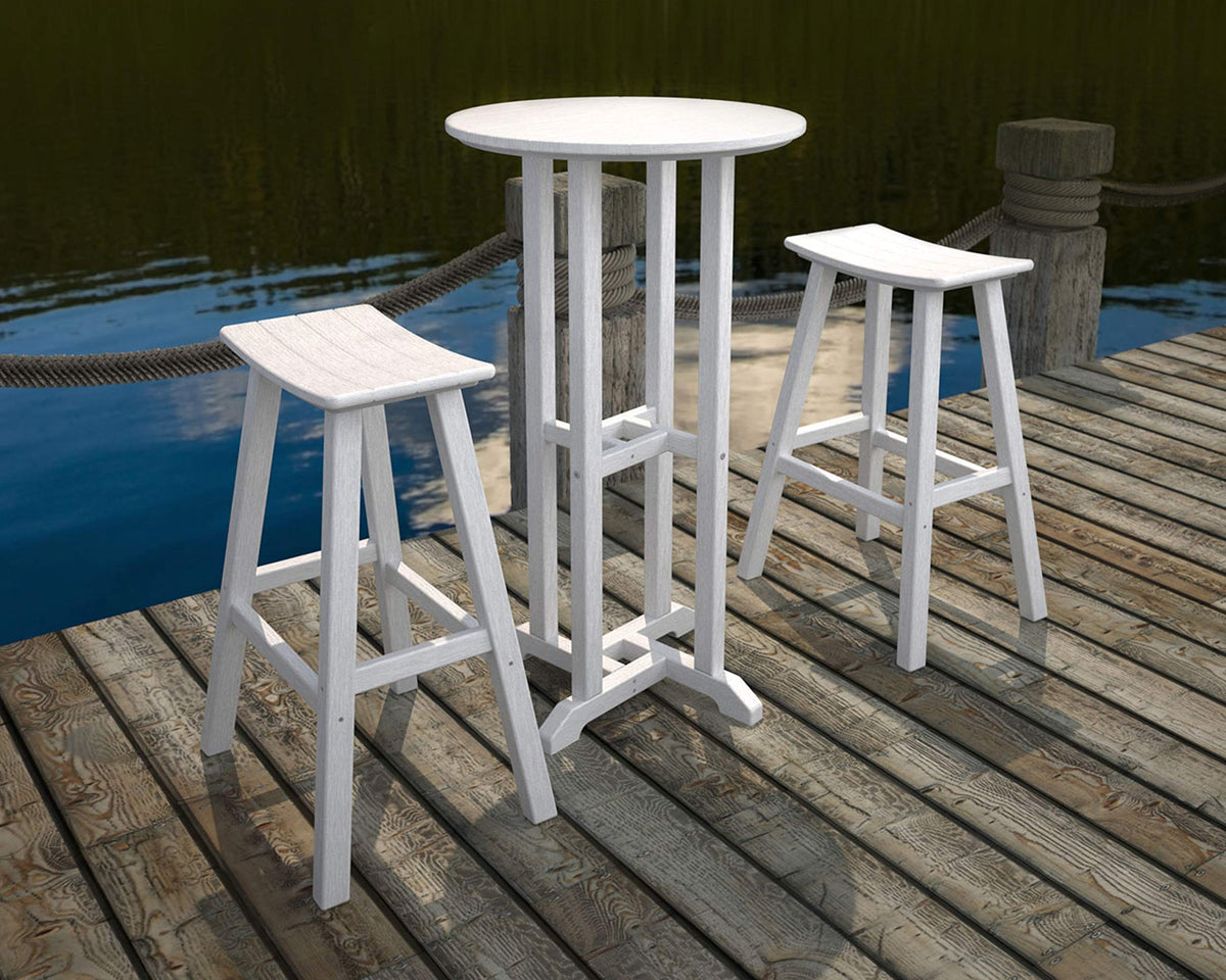 ® Bar Table by Polywood – 24 inches x 24 inches x 42 inches, High Density Polyethylene, Slate Grey, Model RBT124GY