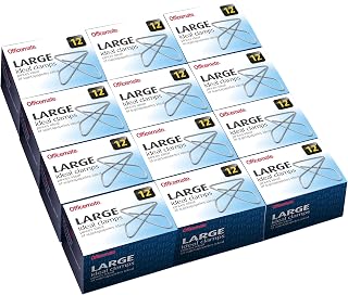 Officemate Butterfly Clips, Large, 1.875 inch x 2.625 inch, 144 Clips (12 Boxes of 12 Each) (99966), Silver