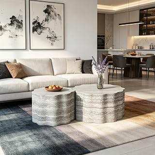 Coffee Tables for Living Room/Coffee Table/Mesa de Centro-Lift Top | Unique irregular shape with flip-top lid and hidden storage compartment, perfect for organizing living room essentials w