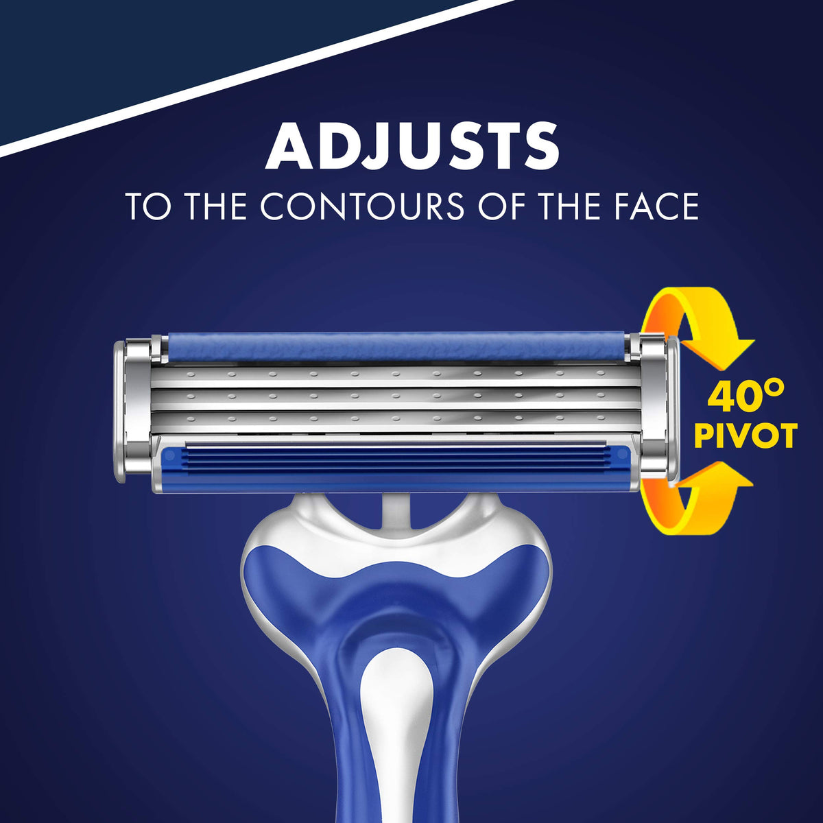 Sensor3 Men's Disposable Razor by Gillette – 4 Count (Pack of 1), Rubber, Silver