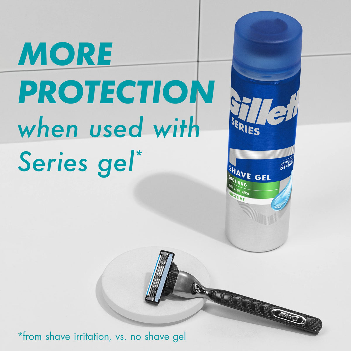 Mach3 Razor Refills for Men by Gillette – 4 Count (Pack of 1), Blue, Model 4338387493