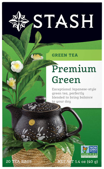 Premium Green Tea by Stash – 20 Count (Pack of 1), Model 077652082296