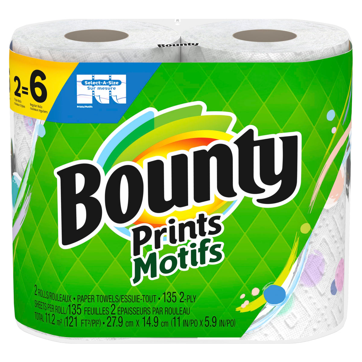 Bounty Prints / 1 / 135 Count (Pack of 2) Paper Towels