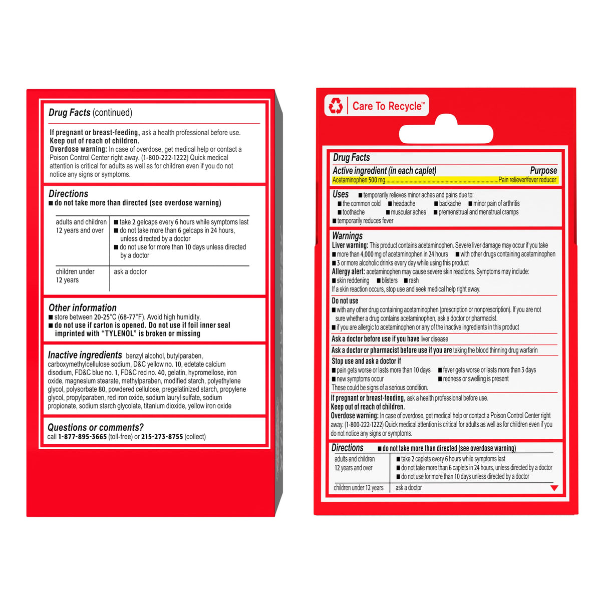 Extra Strength Bundle by Tylenol – 231 Count, Pack of 231
