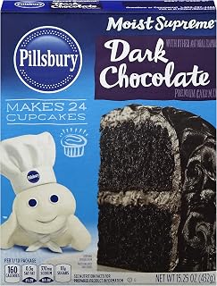 Pillsbury Moist Supreme Dark Chocolate Flavored Premium Cake Mix, 15.25-Ounce