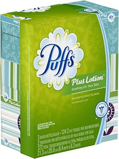 Puffs Plus Lotion Facial Tissues, 372 Count