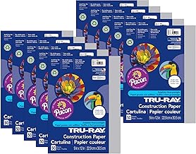 Tru-Ray Construction Paper, Gray, 9" x 12", 50 Sheets Per Pack, 10 Packs