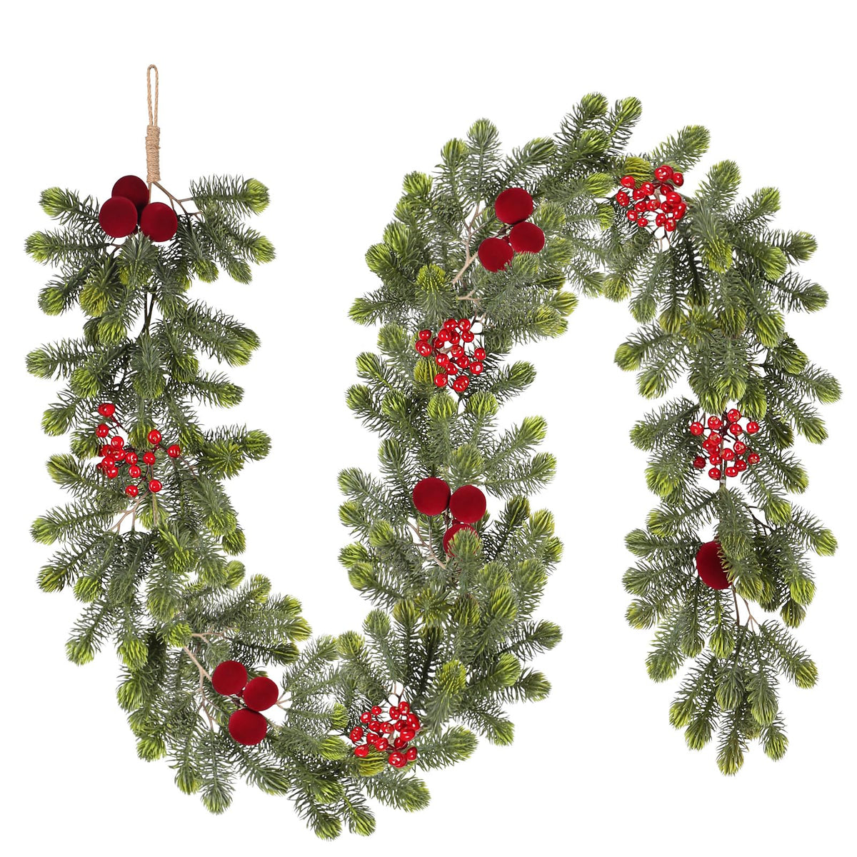SY Super Bang Christmas Garland, 6 Feet Long, Green