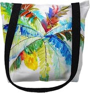 Betsy Drake TY1094M 16 x 16 in. Big Palm Tote Bag - Medium Black
