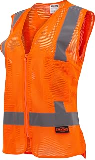 Radians SV2ZW Women's Economy 2 Pocket Vest - Hi-Vis Orange - Size 3X