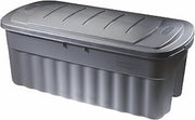 Rubbermaid FG2550CPCYLND Jumbo Roughneck Storage Tote Box, 50-Gallon, Blue, 8 Pack