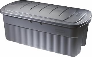 Rubbermaid FG2550CPCYLND Jumbo Roughneck Storage Tote Box, 50-Gallon, Blue, 8 Pack