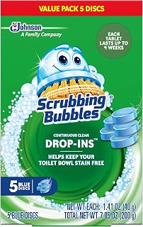 Scrubbing Bubbles Continuous Clean Drop-Ins, Blue Discs, 5 count, 7.05 Ounces (5)