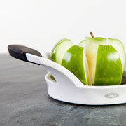 Good Grips Apple Slicer by OXO – 1 Count, Stainless steel blades, White, Model 32681