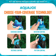 Aqua Joe No Size / w/ Lie-Flat Metal Base for Any Landscape / 4-Pattern Sprinklers