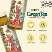 Diet Green Tea with Ginseng - 16 Fl Oz (24 Pack) by AriZona – 16 Fl Oz (Pack of 24), Pack of 24