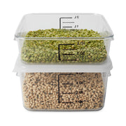 Space Saving Square Food Storage Container, 4 Quart, Clear, for Kitchen/Sous Vide/Meal Prep by Rubbermaid Commercial Products – 4 Qt., 4.0 quarts, Model FG630400