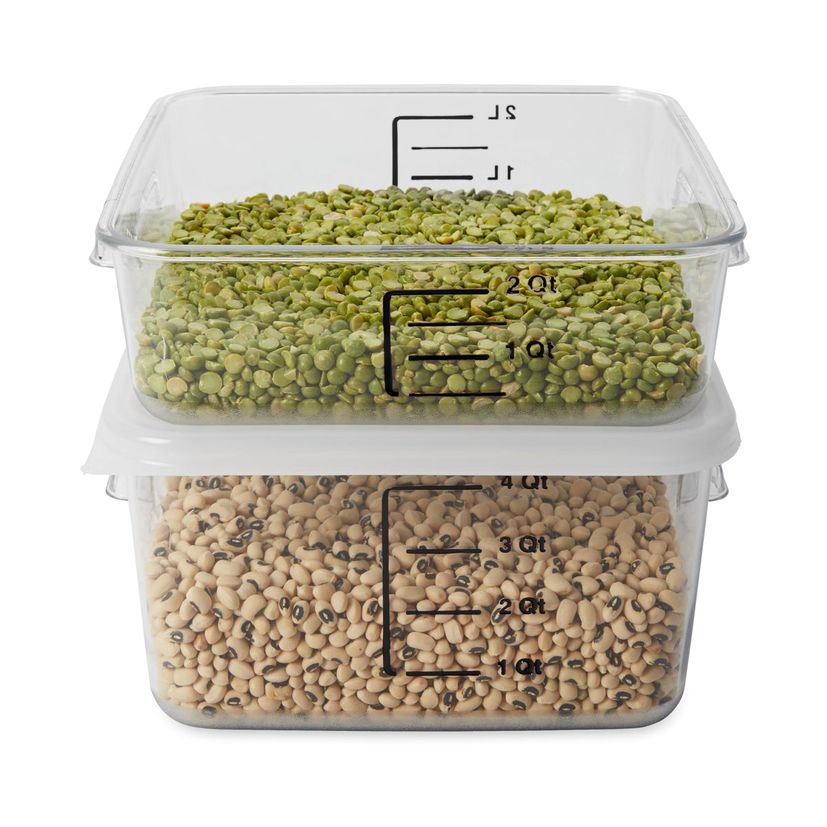 Space Saving Square Food Storage Container, 4 Quart, Clear, for Kitchen/Sous Vide/Meal Prep by Rubbermaid Commercial Products – 4 Qt., 4.0 quarts, Model FG630400