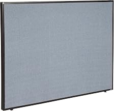 Global Industrial Office Partition Panel, 60.25 Inch Width x 42 Inch Height, Blue, Build-Your-Own System, Fabric, 1 Piece, Steel Connectors Required