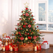 Shareconn Christmas Ball Ornaments, 106 Piece Set, Red and Gold