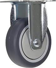 Vestil CST-B28-4X1TPR-R Thermoplastic Rubber Rigid Caster 4 in. Diameter x 1 in. Width 220 Lb. Capacity Dark Gray/Light Gray