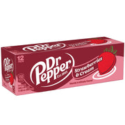 Strawberries and Cream Soda | 12 fl oz cans | 36 Pack by Dr Pepper – 12 Fl Oz (Pack of 36), Pack of 36, Model DRPSC