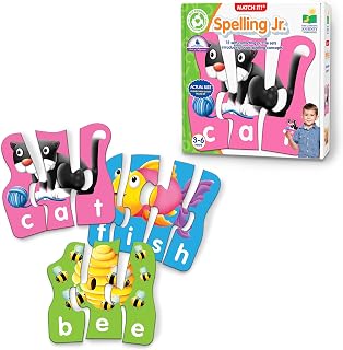 The Learning Journey Match It! Spelling Jr. - 15 Piece Self-Correcting Spelling Puzzle for Three and Four Letter Words with Matching Images - Word Puzzles for Kids Ages 3-5 - Award Winning Toys