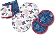 Creative Converting Popsicle Party Patriotic 4th of July Summer BBQ Plates and Napkins (48 Piece)