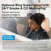 Smart Smoke & CO Detector with Ring by Kidde – 5 Inches, Plastic, White, Model RGCUDR-RW