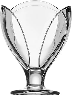 Pasabahce Reception 1611545 27.5 x 10 x 12.8 cm Transparent Set of 2 Cut Glass Flower