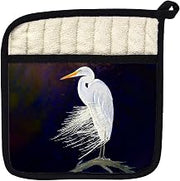 Egret Feathers Pot Holder - 9x9